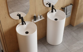 Змішувач для раковини Besco Veo II одноважільний чорний матовий BU-VII-CZ