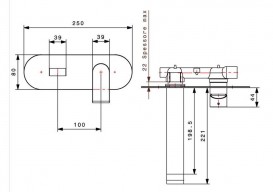 Змішувач для раковини Bonomi Bonny одноважільний настінний хром 343162