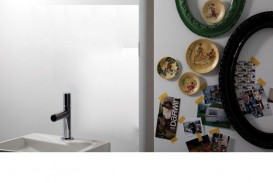 Смеситель для раковины Bonomi Tube однорычажный с донным клапаном хром 143006/F