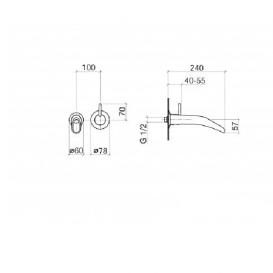 Смеситель для раковины Dornbracht Source настенный внешняя часть хром 36.814.945.00