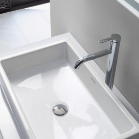 Смеситель для раковины Duravit C.1 однорычажный с донным клапаном хром C11030001010