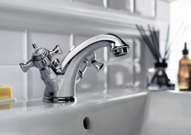 Змішувач для раковини двухвентильний Roca Florentina з донним клапаном латунь хром A5072118A1