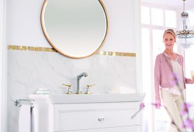 Змішувач для раковини двухвричажний вбудовується Hansgrohe колекція Metropol Classic хром / золото 31331090