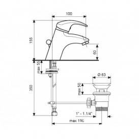 Смеситель для раковины Emmevi Luxor с гигиеническим душем хром CR7063R.B