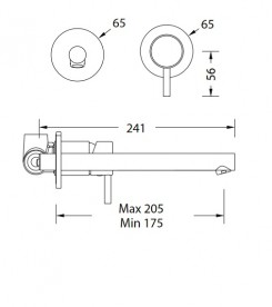 Смеситель для раковины Eurorama Net настенный однорычажный хром 145904SLC