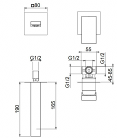 Змішувач для раковини Fiore Kube хром 100CR7597