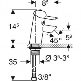 Смеситель для раковины Geberit Bambini однорычажный хром глянцевый 116.207.21.1