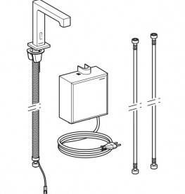 Смеситель для раковины Geberit Brenta электронный с термостатом питание от сети хром 116.177.21.1