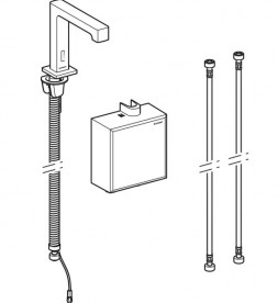 Смеситель для раковины Geberit Brenta электронный с термостатом питание от батареи хром 116.178.21.1