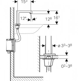 Змішувач для раковини Geberit Brenta електронний з термостатом живлення від мережі хром 116.197.21.1