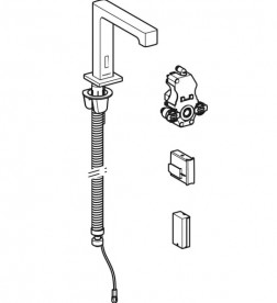 Змішувач для раковини Geberit Brenta електронний з термостатом харчування від батареї хром 116.198.21.1