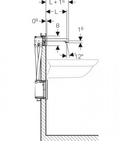 Змішувач для раковини Geberit Brenta електронний з термостатом живлення від мережі хром 116.277.21.1