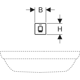 Змішувач для раковини Geberit Brenta живлення від мережі для функціонального блока прихованого монтажу латунь чорний матовий 116.271.14.1