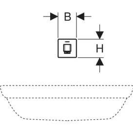Смеситель для раковины Geberit Brenta питание от сети для функционального блока скрытого монтажа латунь черный матовый 116.272.14.1