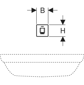 Змішувач для раковини Geberit Brenta живлення від батарей для функціонального блока прихованого монтажу латунь нерж сталь матовий 116.273.SN.1