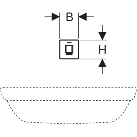 Смеситель для раковины Geberit Brenta питание от батарей для функционального блока скрытого монтажа латунь нерж сталь матовый 116.298.SN.1