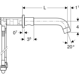 Смеситель для раковины Geberit ONE для монтажного элемента Geberit ONE латунь/цинковый сплав черный матовый 116.460.14.1