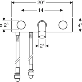 Смеситель для раковины Geberit ONE для монтажного элемента Geberit ONE латунь/цинковый сплав глянцевый хром 116.460.21.1