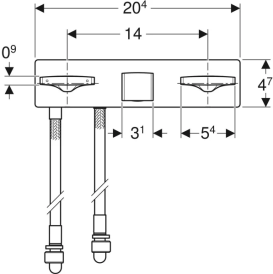 Смеситель для раковины Geberit ONE для монтажного элемента Geberit ONE латунь/цинковый сплав черный матовый 116.461.14.1
