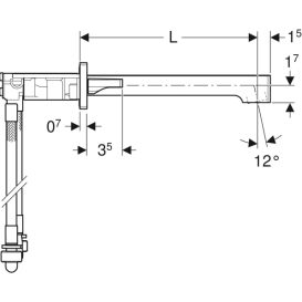 Смеситель для раковины Geberit ONE для монтажного элемента Geberit ONE латунь/цинковый сплав глянцевый хром 116.462.14.1