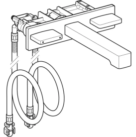 Смеситель для раковины Geberit ONE для функционального блока скрытого монтажа латунь/цинковый сплав черный матовый 116.463.14.1