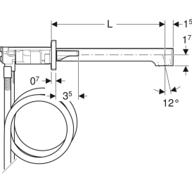Смеситель для раковины Geberit ONE для функционального блока скрытого монтажа латунь/цинковый сплав черный матовый 116.465.14.1