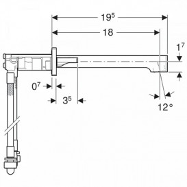 Смеситель для раковины Geberit One настенный встраиваемый двухвентильный хром 116.461.21.1