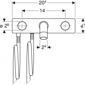 Смеситель для раковины Geberit One настенный встраиваемый двухвентильный хром 116.464.21.1