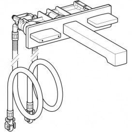 Смеситель для раковины Geberit One настенный встраиваемый двухвентильный хром 116.465.21.1