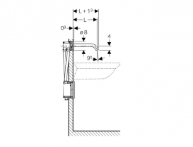 Змішувач для раковини Geberit Piave електронний настінний харчування від генератора хром глянсовий 116.266.21.1