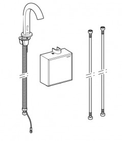 Смеситель для раковины Geberit Piave электронный с термостатом питание от батареи хром 116.168.21.1