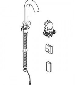 Смеситель для раковины Geberit Piave электронный с термостатом питание от батареи хром 116.188.21.1