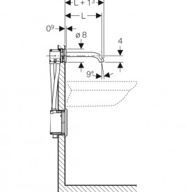 Смеситель для раковины Geberit Piave электронный с термостатом питание от сети хром 116.267.21.1