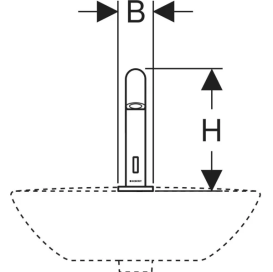 Змішувач для раковини Geberit Piave живлення від мережі для функціонального блока прихованого монтажу латунь чорний матовий 116.181.14.1