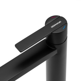 Смеситель для раковины Granado Berga alto однорычажный нержавеющая сталь черный gz0901A