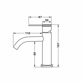 Смеситель для раковины Granado Mataro однорычажный нержавеющая сталь gz1009