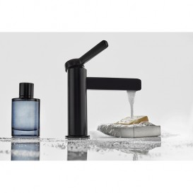 Смеситель для раковины GRB Axis Black однорычажный чёрный матовый 74510742