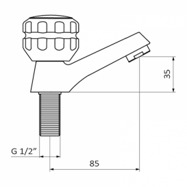 Смеситель для раковины GRB Cocinas одновентильный хром 2251046000