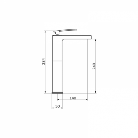 Змішувач для раковини GRB Despertar високий одноважельний з донним клапаном хром 819100