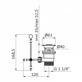Змішувач для раковини GRB Eco Prime одноважельний з автоматичним донним клапаном хром 15512150