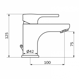 Смеситель для раковины GRB Eco Prime однорычажный с автоматическим донным клапаном хром 15526150