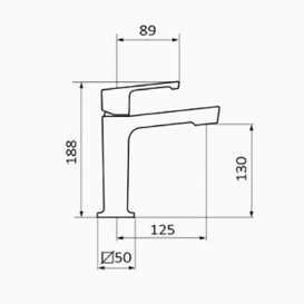 Смеситель для раковины GRB Jolie однорычажный латунь хром 82510820