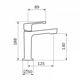 Смеситель для раковины GRB Jolie однорычажный с донным клапаном полированное золото 82512824