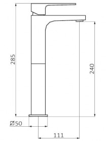 Смеситель для раковины GRB Kala Black однорычажный чёрный 60515601