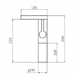 Смеситель для раковины GRB Kala однорычажный с каскадным изливом хром/белый 60523600