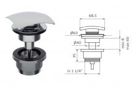 Смеситель для раковины GRB Kala однорычажный с каскадным изливом хром/белый 60519600