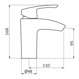 Смеситель для раковины GRB Premier однорычажный с донным клапаном хром 50521500