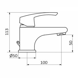Смеситель для раковины GRB Ten Pro однорычажный хром 10510500