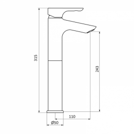 Змішувач для раковини GRB Tender одноважельний з донним клапаном хром 919900