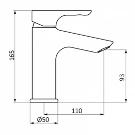 Змішувач для раковини GRB Tender одноважельний з автоматичним донним клапаном хром 912900